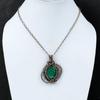 Faceted Zambian Emerald Pendant Copper Wire Wrapped Pendant Handmade Pendant Copper Wire Wrap Jewelry Gift For Her Natural Gemstone Jewelry