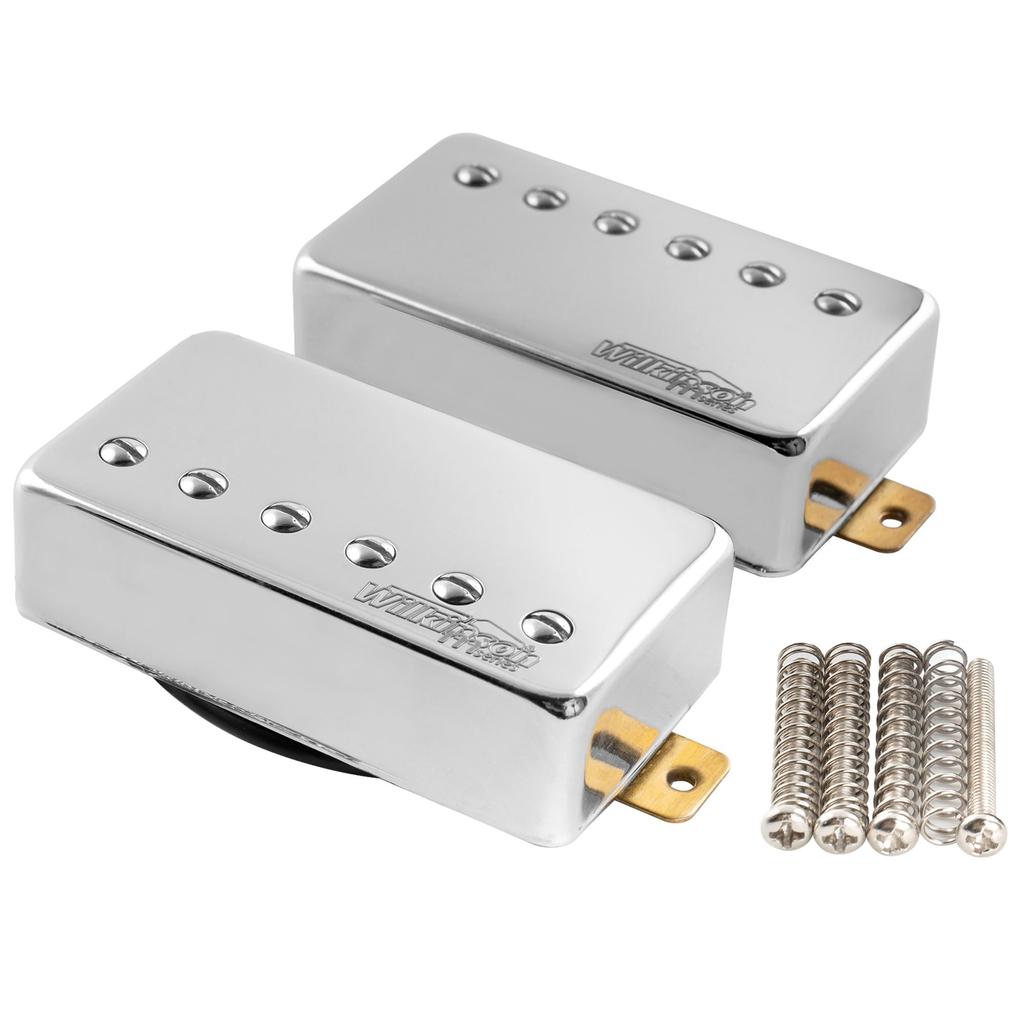 Wilkinson Vintage Alnico 5 PAF Humbucker Pickup PU Set LP for Les Paul Electric Chrome of Guitar, (Set 2)