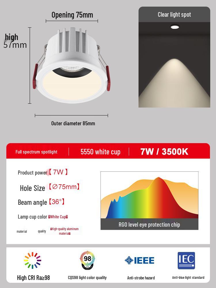 Recessed Downlights & Ceiling Spotlights for Living Room - Small Hill Wall Wash Lights