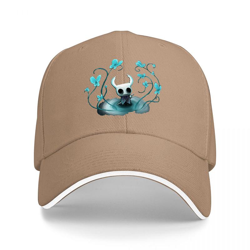 Hollow Knight Blue Butterflies Design Baseball Cap Classic Black Adjustable Hat with Unique Artwork and Comfort Fit for Fans