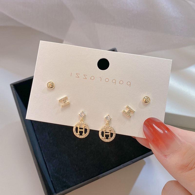 S925 Silver Asymmetric Swan & Snowflake Cat's Eye Earrings for Women