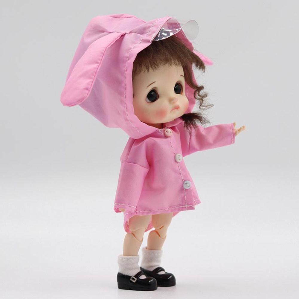 Dinosaurierpuppe Regenmantel Winddichte Kleidung Puppentier Regenmantel OB11 Puppenkleidung DIY Spielzeug