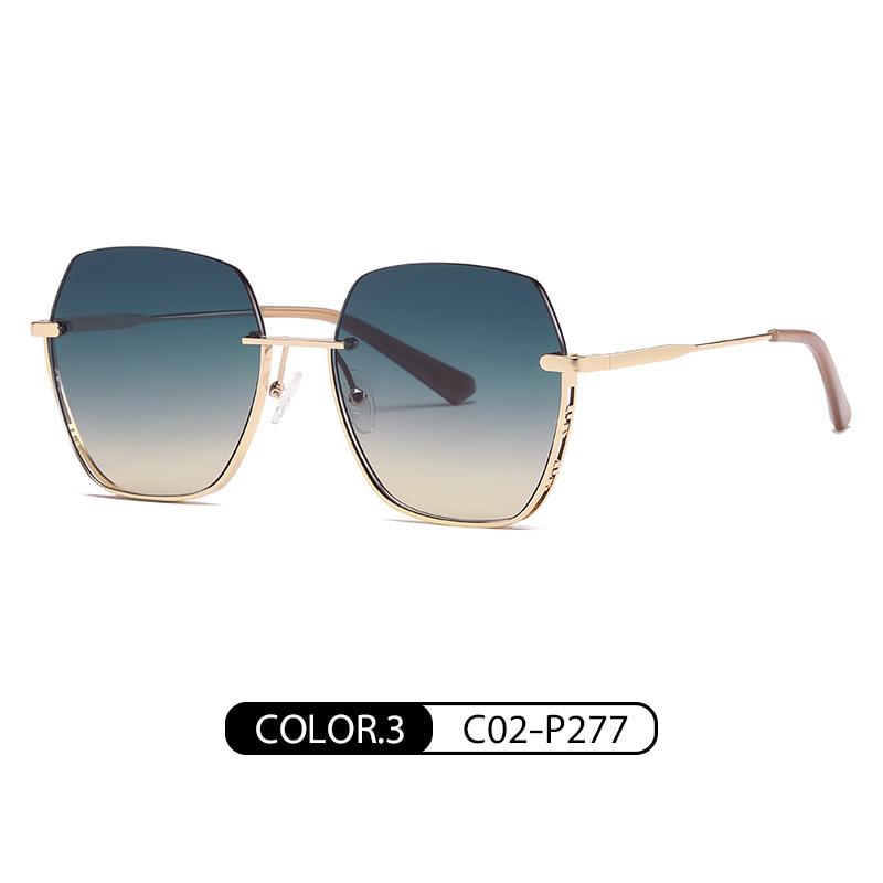 2025 New Polygonal Metal Frame Sunglasses with Fashionable and High-end Feel Sun Protection Travel UV400 Protection Sunglasses