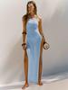 2023 Double-Sided High-Slit Knitted Sling Dress