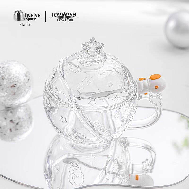 

LOVWISH Planet Glass Cup with Lid