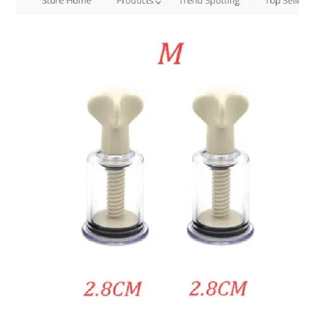 4 Size Nipple Sucker Enlarger Nipple Clamps Pussy Pump Clitoris Clip Vacuum Stimulate Breast Enlarger Sex Toy For Women Men BDSM