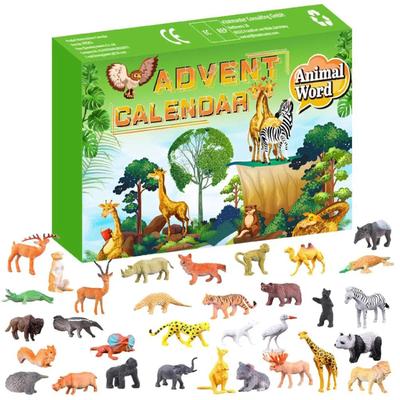 24 Days Christmas Countdown Calendar Animal Figurines Christmas Advent Calendar Xmas Countdown Calendar for Kids Toddlers