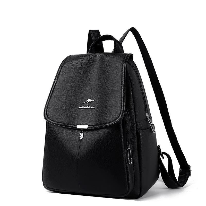 Schoolbag New Korean Version Fashion Women's Bag Large Capacity Soft Texture Women's Backpack Multi-purpose Middle-aged Simple Mother Bag