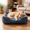 1pc Solid Color Thickened Small and Medium-sized Dog Kennel Semi Closed All Season Universal Cat Kennel Bottom Anti Slip Pet Mat Stylish Sofa Bed