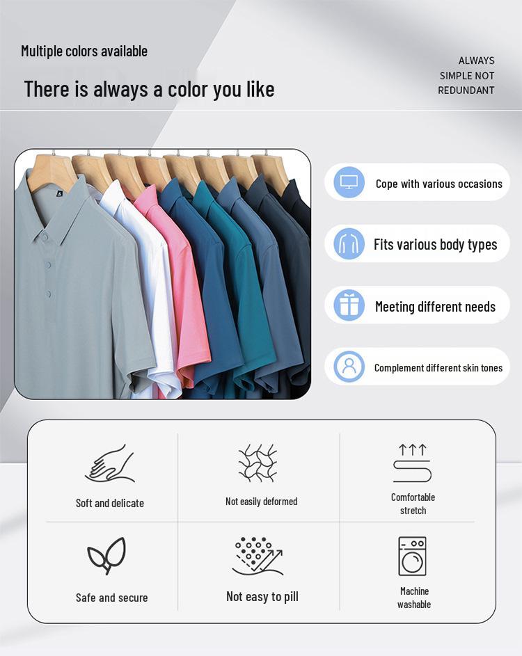 Men's Custom Short-Sleeve Polo Shirt with Logo – Seamless, Heat-Sealed, 3D Cut Design.