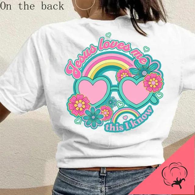 

Colored Butterfly Walk By Faith Tshirt Vintage Women Graphic Jesus Christian Bible Cotton Tee Shirt Classic Aesthetic Streetwear 4XL