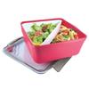 LUNCH BOX Divided WITH FORK Pink 2.6l Light