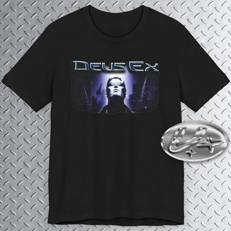 Deus E. kids T-Shirt, Illuminati Shirt, Conspiracy Game, PC Gaming Tee, Vintage PC Game Shirt