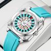 Neue God of Gamblers Uhr für Herren, Glücksrad, Poker-Persönlichkeit, Nicht-automatische Armbanduhr, Wasserdicht, Leuchtend