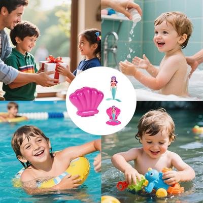Mermaid Swimming Pool Toys For Kids Durable Plastic Water Play Set For Beach Pool Parties And Bath Time Fun