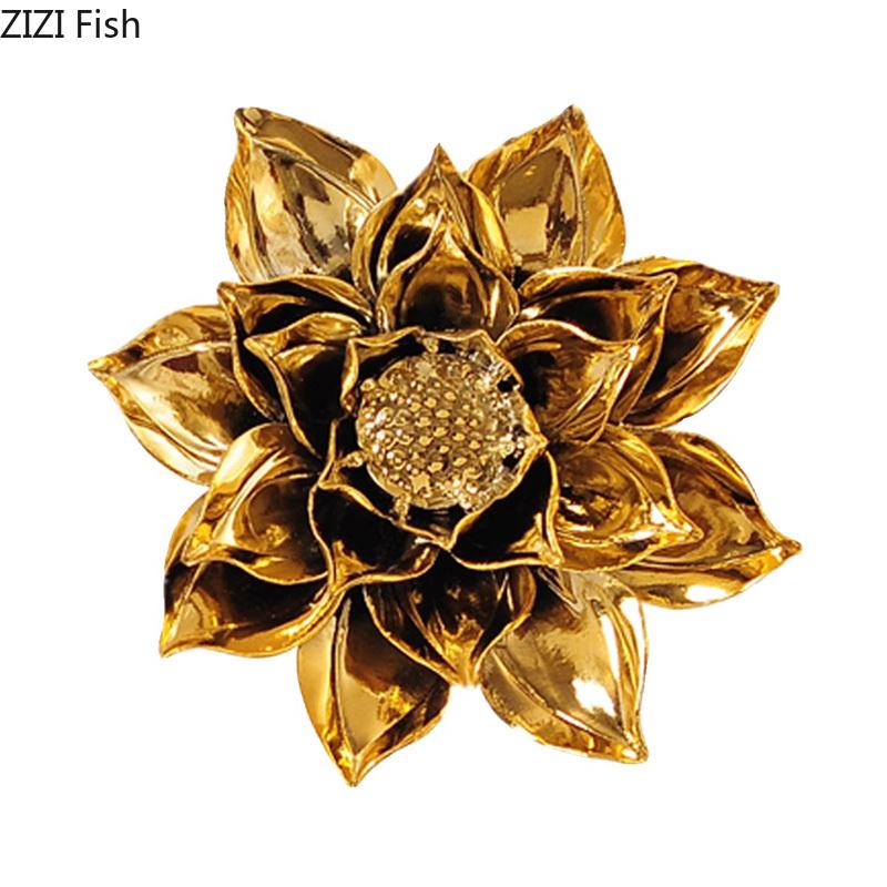Blooming Flowers Porcelain Wall Hanging Ornaments Living Room Background Display Ceramic Peony Flower Wall-mounted Decorations