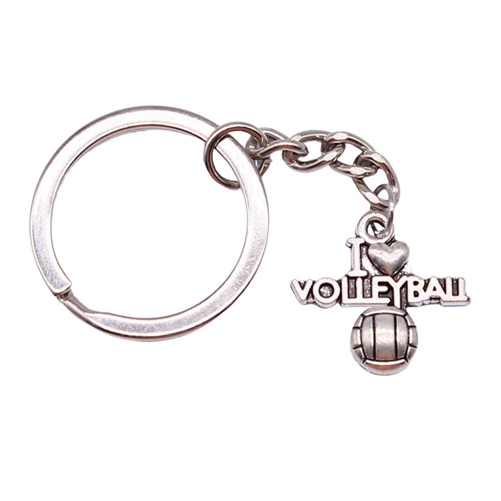 I Love Golf Charm Letter Keychain Heart Pendants Sport Key Ring 28mm