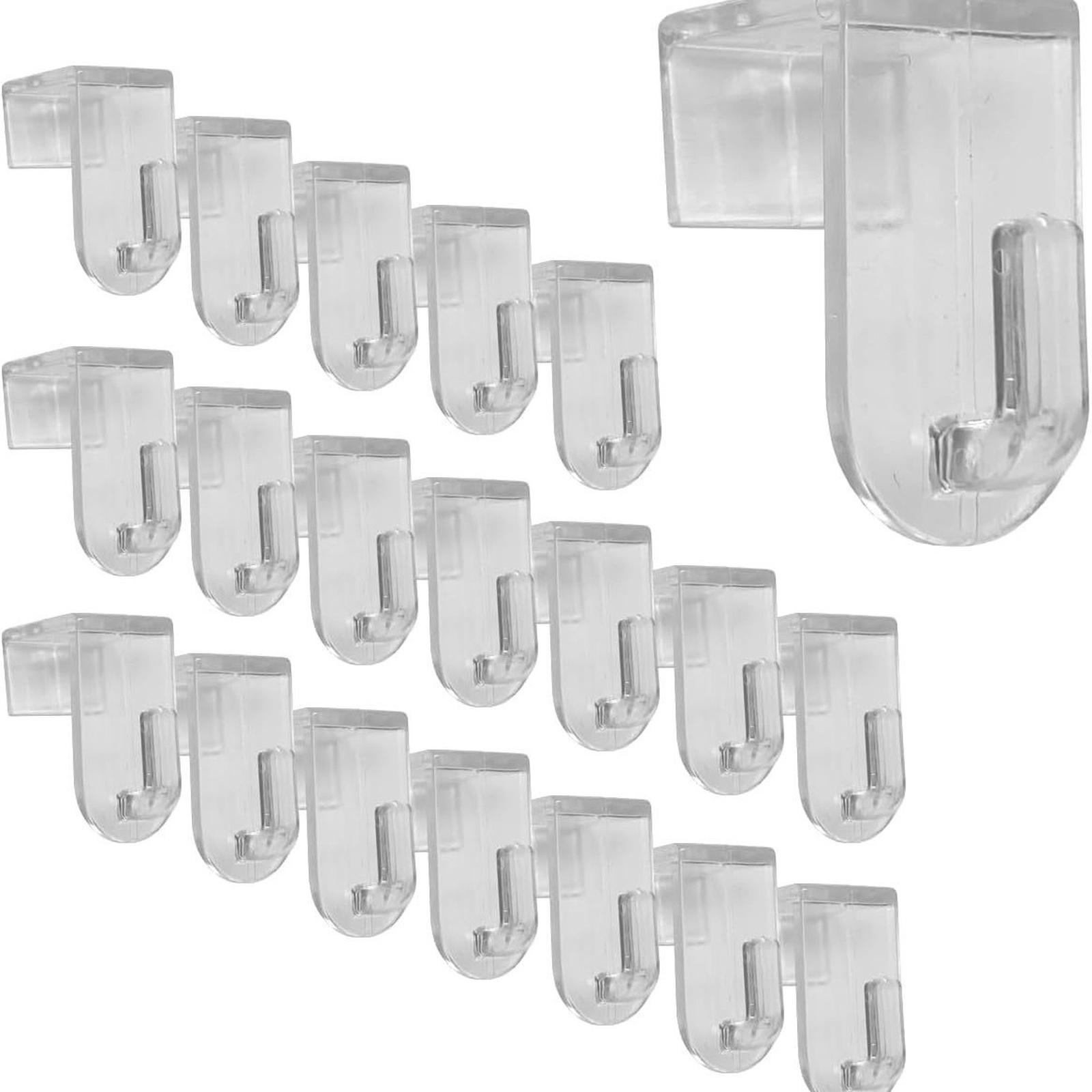 

20 шт. Прозрачные крючки для окон 17 мм Прозрачные вешалки для декора окна one size белый