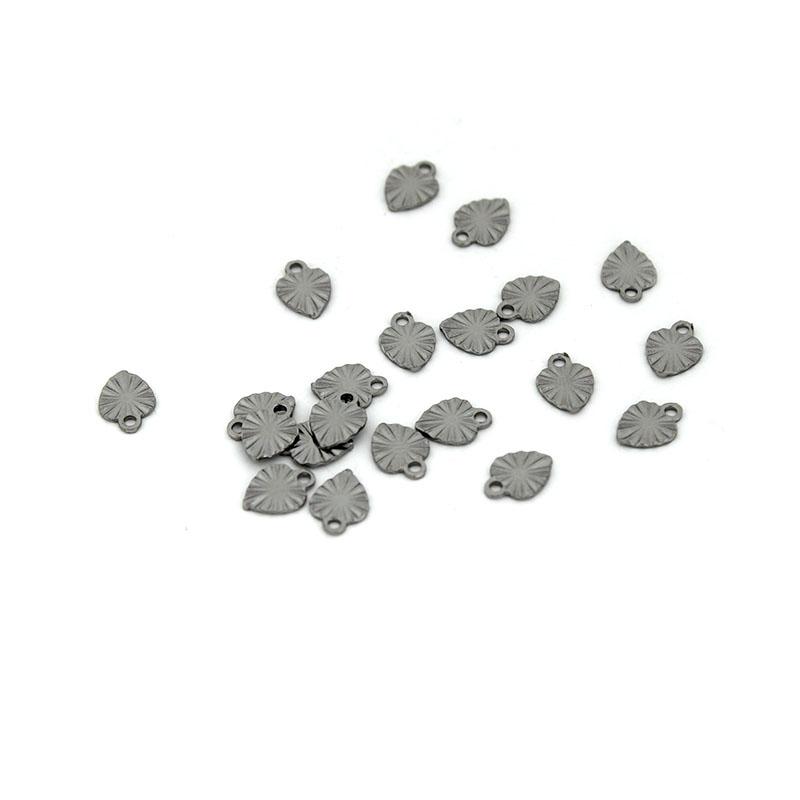 50-30Pcs Stainless Steel Tree Leaf Charms Leaves/Love Heart/Shell Pendant for Earrings Bracelet DIY Jewelry Making Accessories