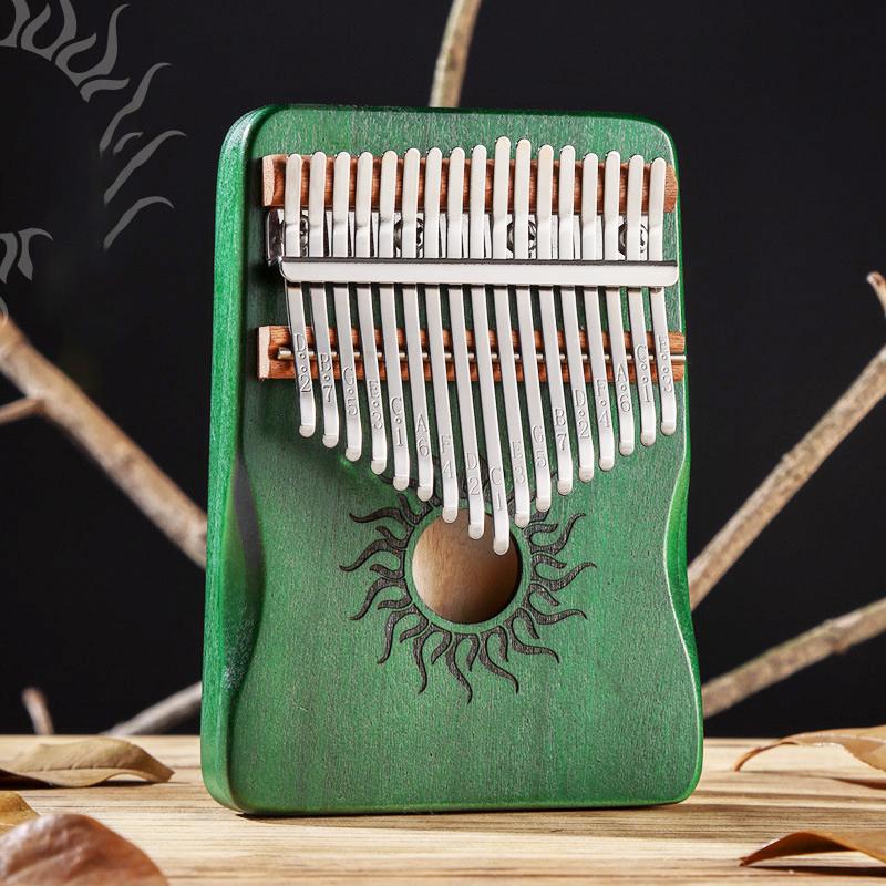 Hluru Kalimba 21 Keys Full Wood Maple 17 Keys Kalimba with Sound Hole Mbira For Beginner Musical Instrument