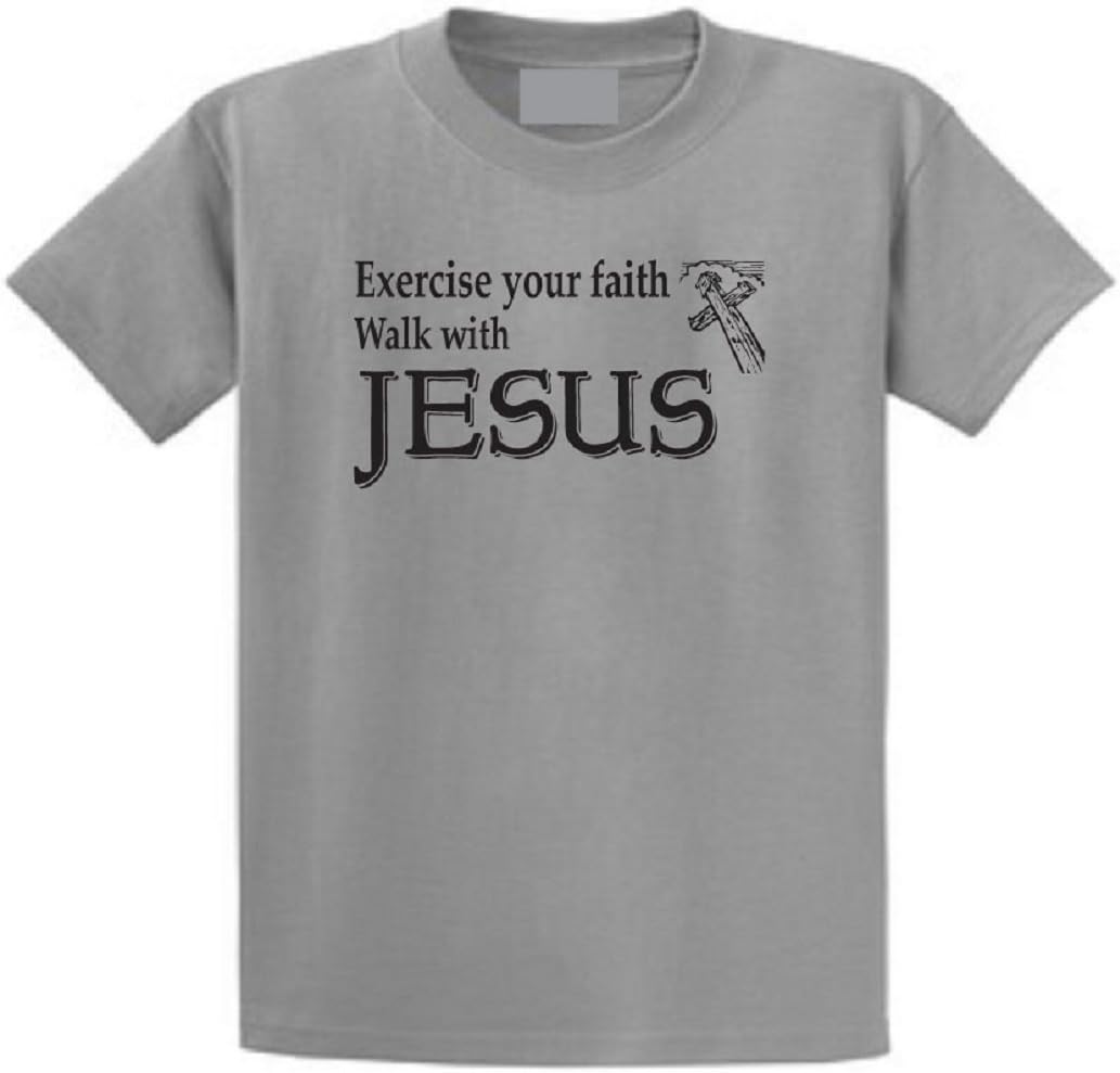 

Superb Selection Exercise Your Faith Walk with Jesus T-Shirt 5XL різнокольоровий