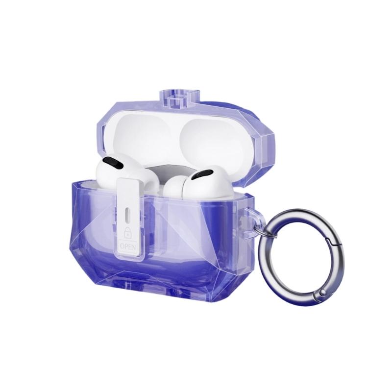 

Durability TPU PC Protective Cover For Pods Pro3 Case Sleeve LED Light And Keychain Accessories фиолетовый