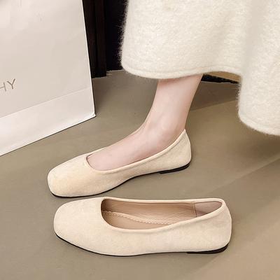 Neue Mary Janes Ballerinas Damenschuhe Quadratische Zehenform Schuhe Hochwertiges Glattes Material Schlichte Slipper Ballerinas Zapatos Mujer