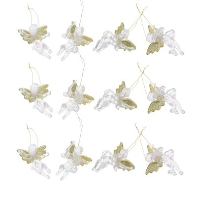 12Pcs Christmas Hanging Pendants Angel Ornaments Festive Decorative Pendants for Tree Fireplace Home Holiday Decor and