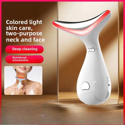 Color Light Neck Beauty Instrument Warm Massage Red Blue Light Neck Massager Care Neck Facial Essence Introducer