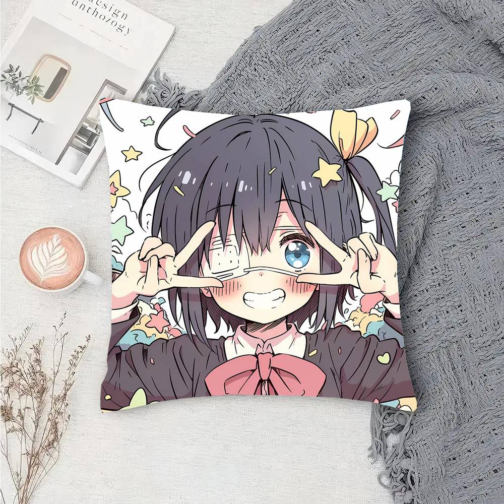 Takanashi Rikka Animation Take On Me Pillow Case Fashion Square Pillowcase Bedroom Sofa Room Ins Decoration Leisure