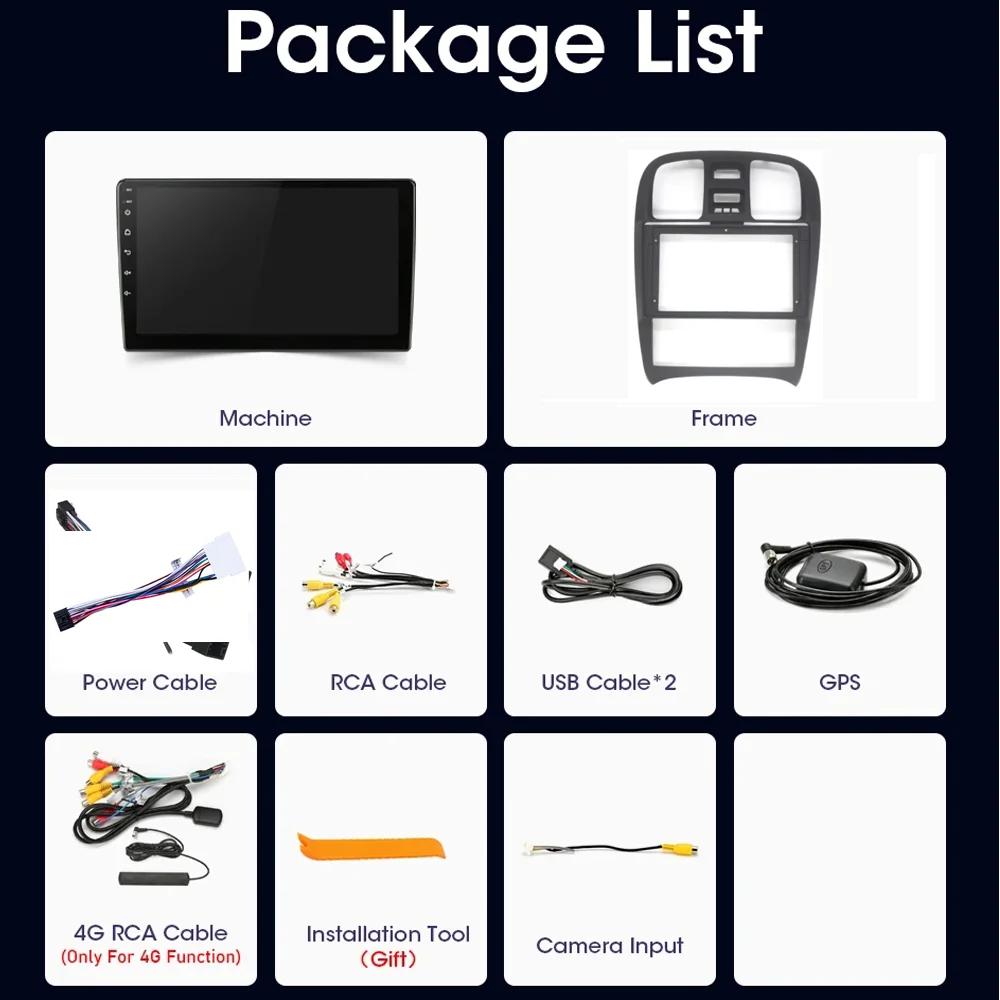 IPS Auto Stereo For Hyundai Sonata 2003-2009 Car Radio Wireless Carplay Navigation GPS 4G WIFI Android Multimedia Video Player