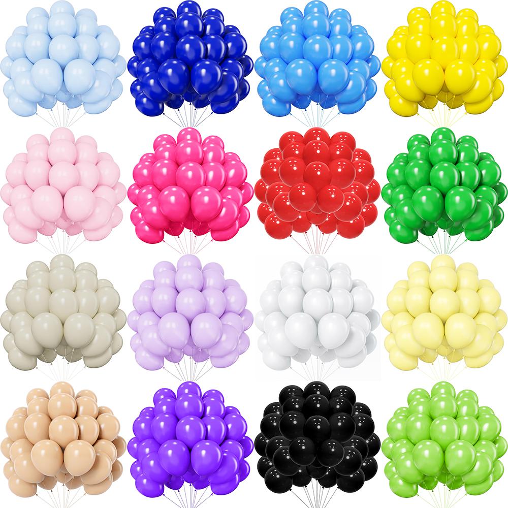10/20/30/50pcs 10/12inch Blue Balloon Hot Pink Pastel Purple Balloons Baby Shower Globos Decor Birthday Party Wedding Decoration