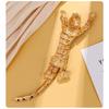 European and American Exaggerated Heavy Industry Animal Tiger Brooch, Large Size, Alloy Diamond Inlaid, Tiger Chest Flower Brooch