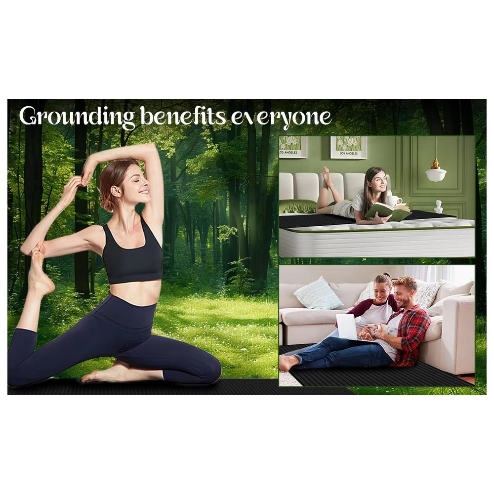 Covoraș de împământare 27×60 pentru un somn mai bun, ameliorarea durerii și ameliorarea stresului - Covoraș de împământare cu fir de împământare pentru uz casnic pentru relaxare