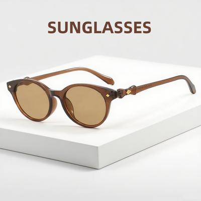 New Cat Eye Sunglasses Large Frame Fashion Bow Mirror Legs Perfect for Outdoor Street Photography and Sun Protection