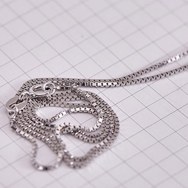 Korean pendant imported box chain women's short necklace collarbone with chain exquisite fashion versatile light and changeable