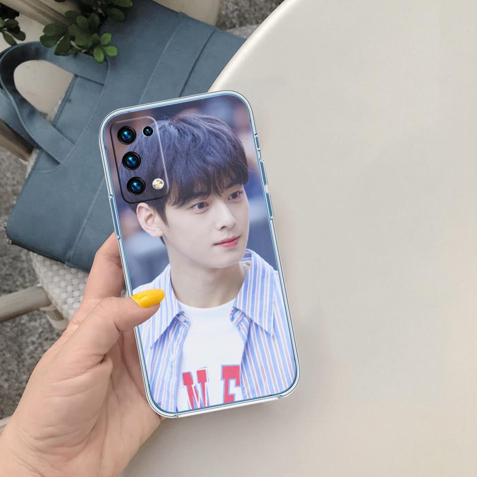 PP18 Cha EunWoo Soft Shell Transparent Phone Case for Samsung Galaxy A04 A04S A14 A23 A34 A54 M23 M33 M52 M53