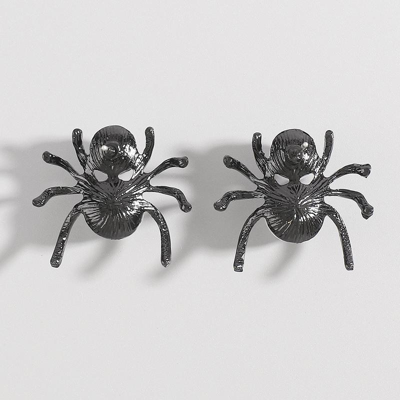 New Dark Retro Punk Earrings Women Exaggerated Pearl Animal Spider Stud Earrings New Halloween Party Accessories Jewelry Gifts