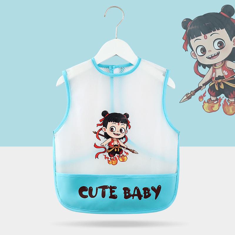 Breathable Mesh Baby Bib: Waterproof, Wash-Free, Anti-Dirty Eating Smock for Infants & Children