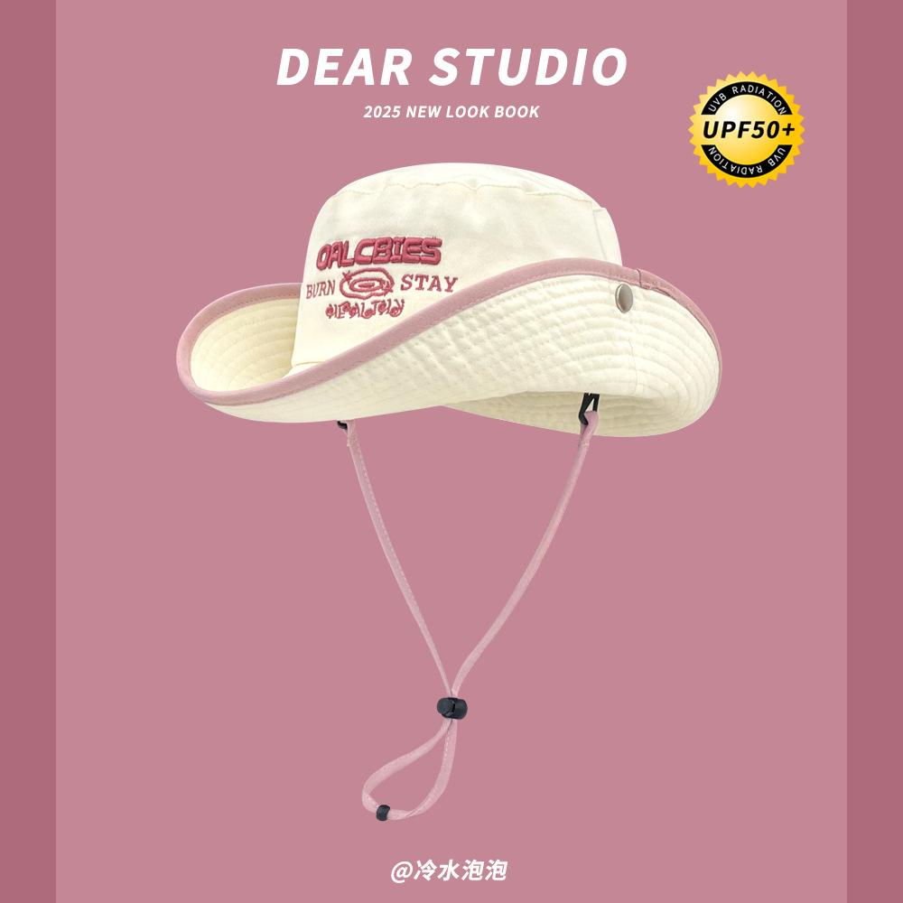 

Вышитая походная шляпа детская летняя уличная с полями солнцезащитная шляпа ковбойская шляпа шляпа-ведро тренд one size fits all