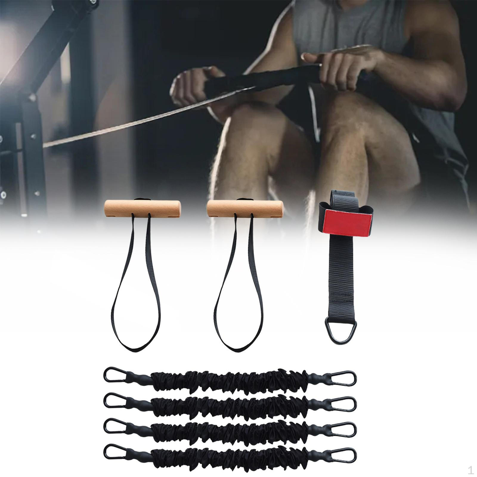 

Pull up Bar Handles Door Anchor Trainer Weightlifting Grips Latex Elastic Cords Resistance Bands for 4 Elastic Cords