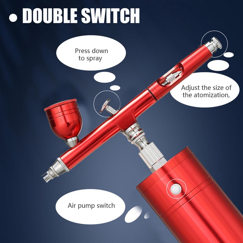 Air Compressor Mini Spray Gun Set Spray Pump Gen Pen Air Compressor Kit Portable Air Brush USB Rechargeable