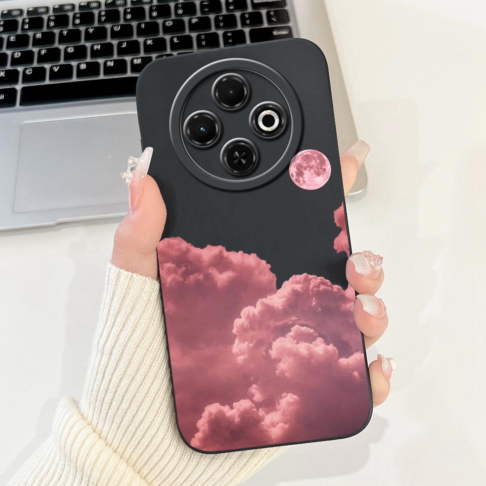 Spark30C Cover For Tecno Spark 30C 2024 Case Cute Cartoon Girl Cover Soft Silicone Phone Case For Spark 30 C Spark30 Full Bumper