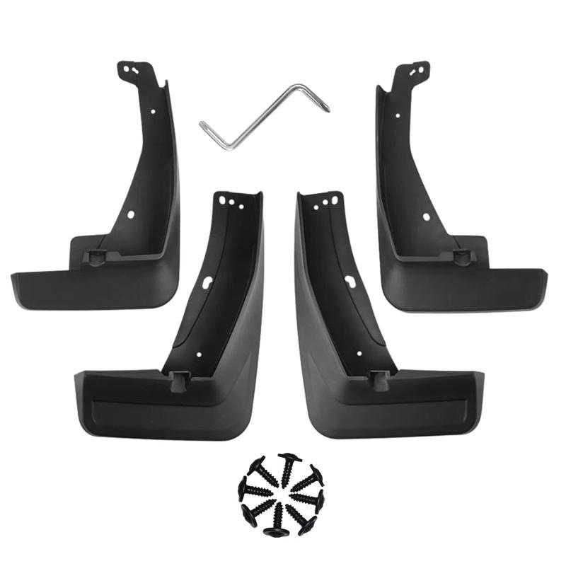 For Volkswagen Tiguan L R-Line –2024 PP Black mud guards Front Left and Right; Rear Left and Right