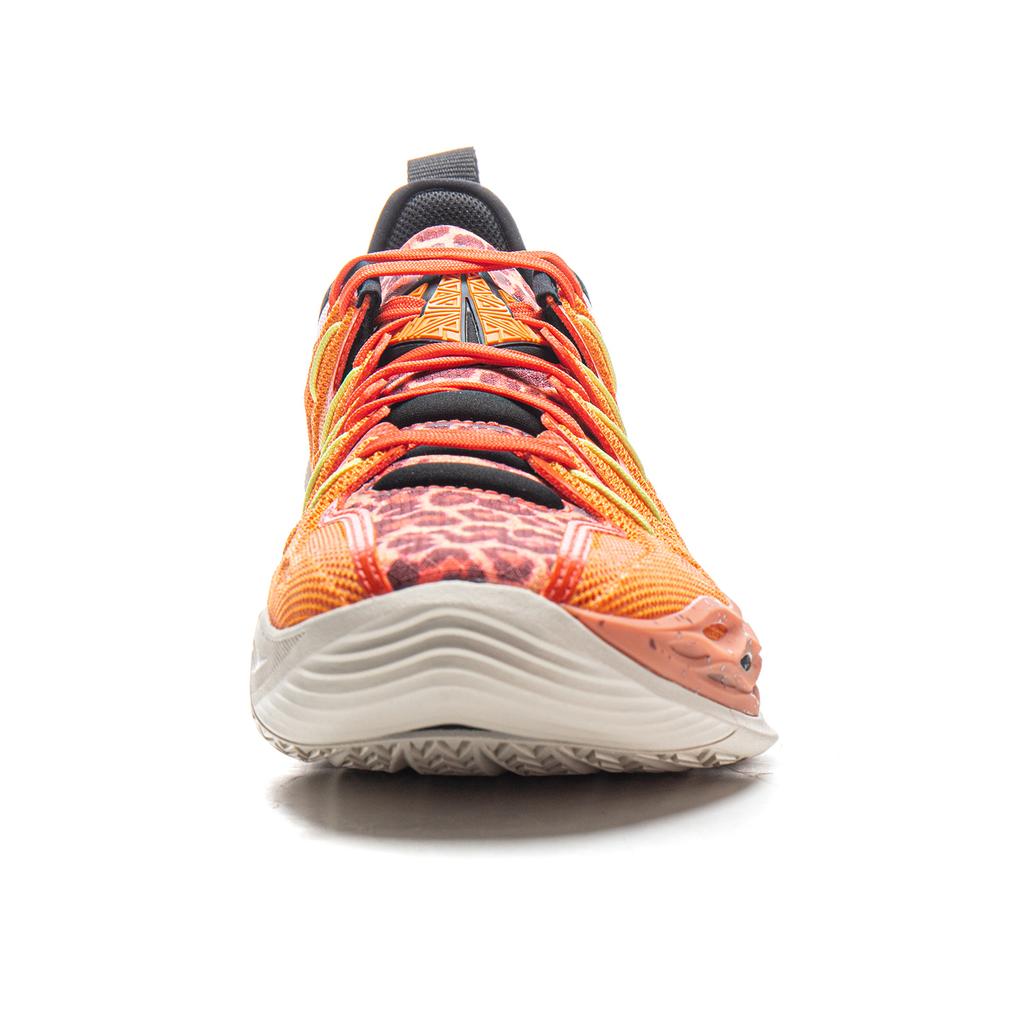 New LiNing Buckets Shock Absorbers Slip Resistant Breathable Low Top Basketball Shoes Men's Sun Orange ABAV051-1
