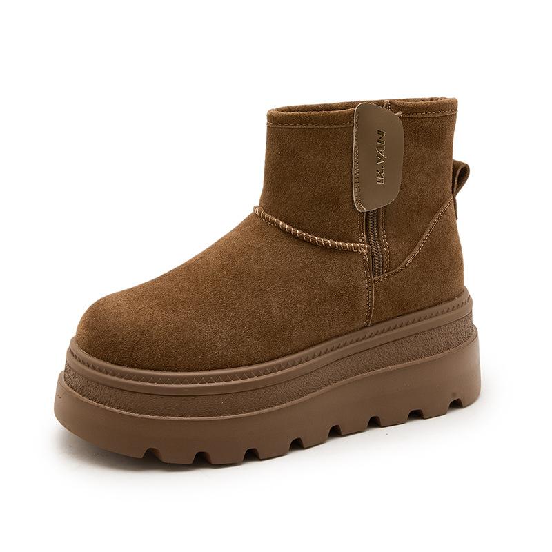 Retro snow boots new winter thick-soled small warm and cold casual shoes