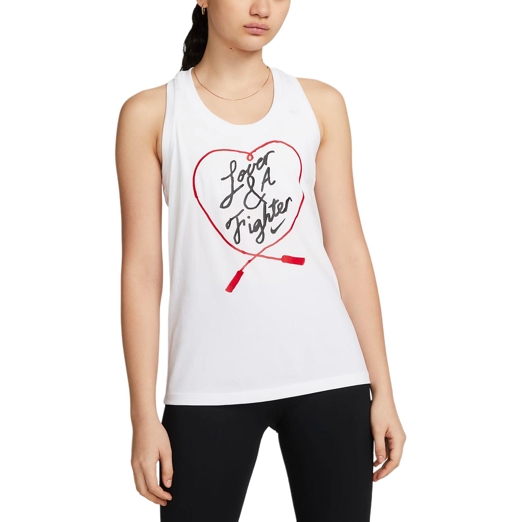 

Nike Dri-Fit Soft Comfortable Quick-Dry Loose Tank Top Women tops White DX7901-100 L