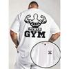Muscle Power Gym Herren Baumwolle T-Shirt Weiß Sommer Lässig Athletisch Lockerer Schnitt Trendige Streetwear