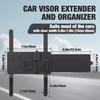 SEG Direct Sun Visor Extender For Car, Sun Blocker With Magnetic Sunglass Holder Hanger Clip, Ticket Card Organization Pouches, Side Sunshade Visor