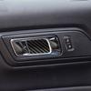 Glossy Carbon Fiber Door Handles Bowl Trim Cover Decal For Ford Mustang 2015-2017